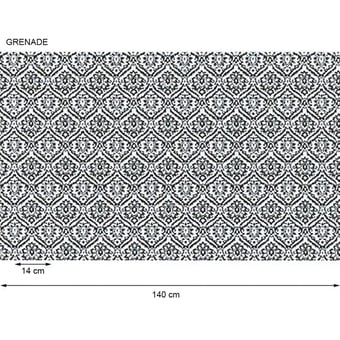 Velluto gaufré Grenade Bleu marine Nobilis