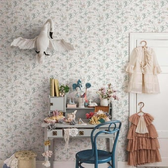 Papier peint Emilie Sky blue Sandberg