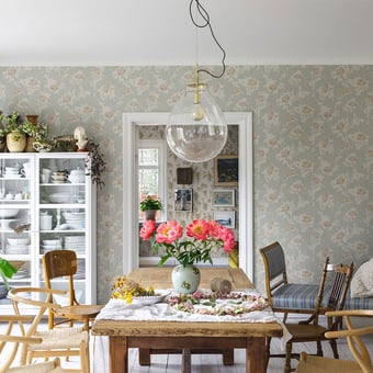 Papel pintado Charlotta Forest Green Sandberg