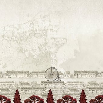 Bicycle Panel Red Tres Tintas Barcelona