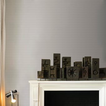 Brocart Wallpaper Blanc Tres Tintas Barcelona