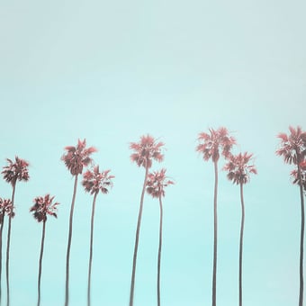 Tropical Trees Panel Pastel Montecolino