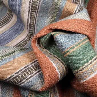 Tela Rustic Stripe Spice Mulberry
