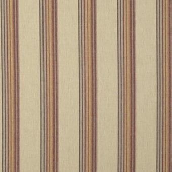 Twelve Bar Stripe Fabric Sand/Rose Mulberry