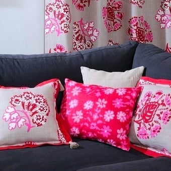 imprimé bois d'orange Fabric Linen Rouge Olivades