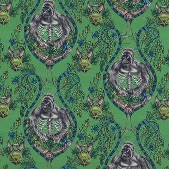 Silverback Linen Fabric Green Clarke and Clarke