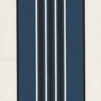 Rayure Marcellin Fabric Bleu Rive Edmond Petit