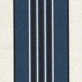 Stoff Rayure Marcellin Bleu Rive Edmond Petit