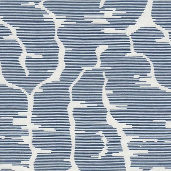 Leves Fabric Bleu Rive Edmond Petit