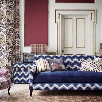 Logan Fabric Indigo Mulberry