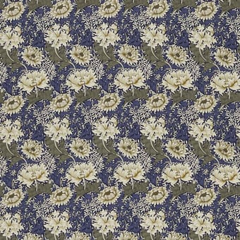 Stoff Chrysanthemum Green/Biscuit Morris and Co