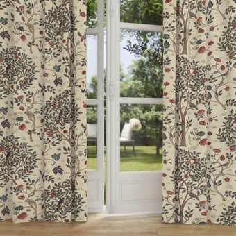 Tissu Kelmscott Tree Linen Mulberry/Russet Morris and Co