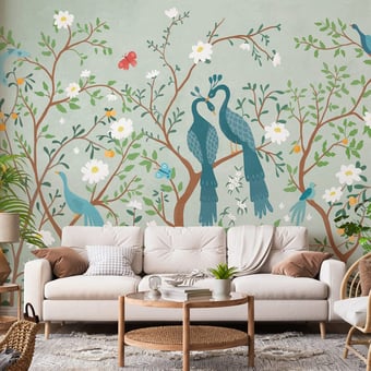 Papel pintado mural panorámico Edo Kids Mint Coordonné