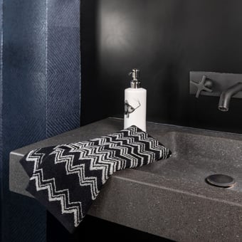 Keith 2 towels set Black/White Missoni Home