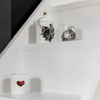 Lovebird Heart scented Cosy Candle black-gold Rory Dobner