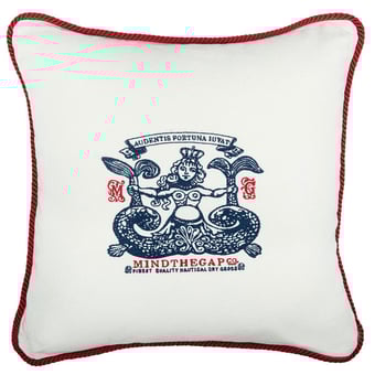 Siren Cushion Blue. Red. White Mindthegap