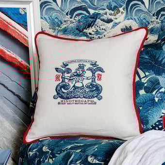 Siren Cushion Blue. Red. White Mindthegap