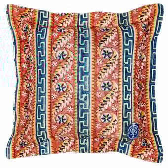 Samothraki Cushion Blue. Orange. White. Yellow Mindthegap