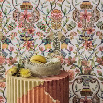 Protea Garden Wallpaper White Cole and Son
