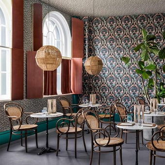 Safari Totem Wallpaper Blue Charcoal Cole and Son
