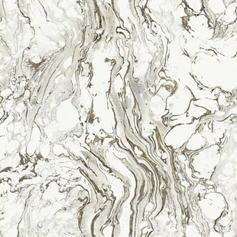 Polished Marble Wallpaper Black/White York Wallcoverings