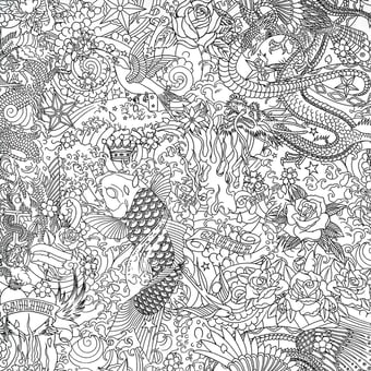 Papel pintado Horimono Argent Jean Paul Gaultier