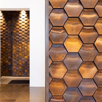Piastrella Panal Oxide Corten Okiun