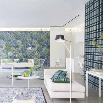 Papel pintado mural panorámico Madhya Moss Designers Guild