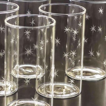 Set of 6 Glasses Etoiles translucide Scarlette Ateliers