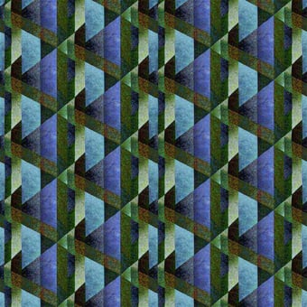 Minakari Geo Panel Cobalt Designers Guild
