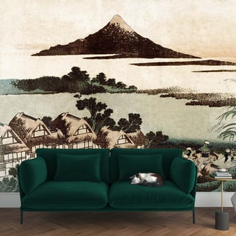 Papel pintado mural panorámico L'aube à Isawa Aube Etoffe.com x Agence Musées Nationaux