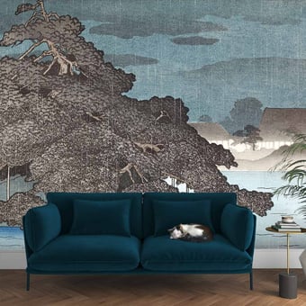 Papel pintado mural panorámico Pluie du soir à Matsunoshima Dusk Etoffe.com x Agence Musées Nationaux