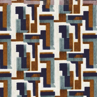 Velours Bebop Moutarde Emeraude Casamance