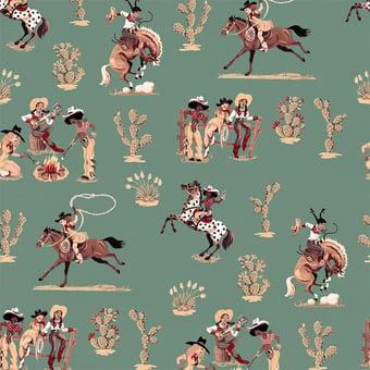 Cliftonville Cowgirls Wallpaper Mirage Poodle and Blonde