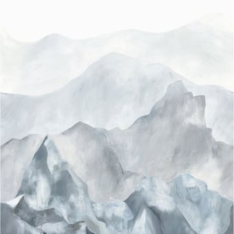 Papel pintado mural panorámico Everest Bleu gris Casamance