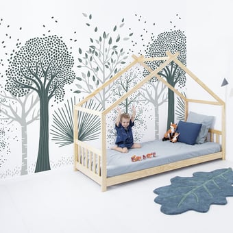 Carta da parati murale Arbres bleus Bleu Lilipinso