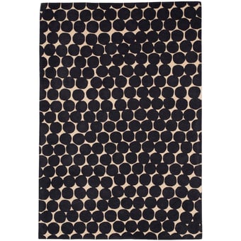 Penny Falls Rug by Kate Blee Black Christopher Farr