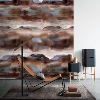 Papel pintado mural panorámico Iron Brun Chocolat Casamance
