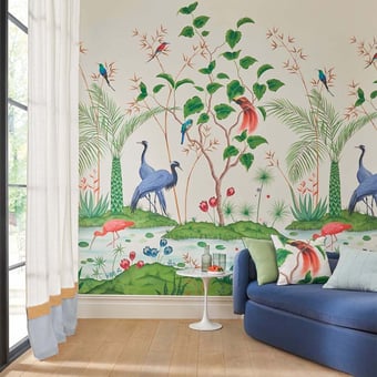 Papel pintado mural panorámico Mirage Ivory Osborne and Little