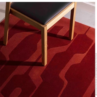 Benares Rug by Matthew Hilton Rust Christopher Farr