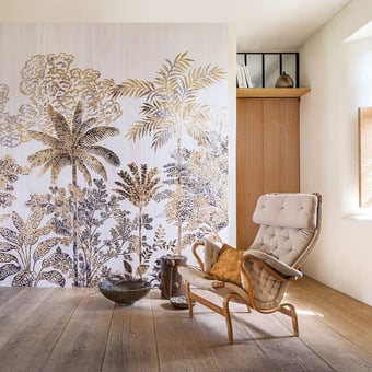 Papel pintado mural panorámico Siwa Ivoire Casamance
