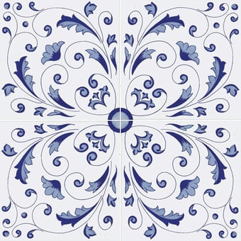 Carreau Crestarella Bianco, Blu, Azzurro Francesco De Maio