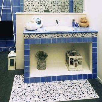 Carreau Crestarella Bianco, Blu, Azzurro Francesco De Maio