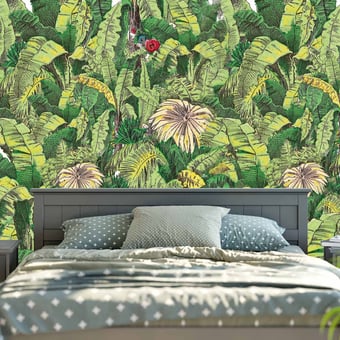 Papel pintado mural panorámico Jardin Vegetal 344x300 cm - 5 tiras Maison Images d'Epinal