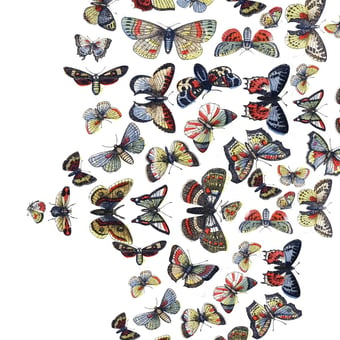 Envol de Papillons Panel 200x300 cm - 3 lés Maison Images d'Epinal