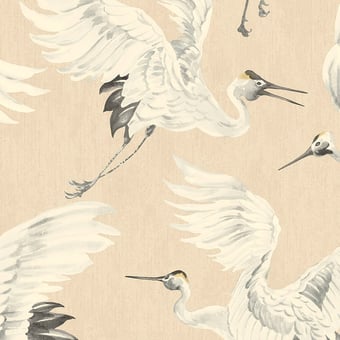 Papel pintado Dancing Crane Crème Eijffinger