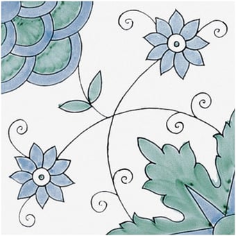 Katya tile Bianco, Azzurro, Verde Francesco De Maio