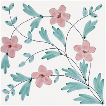 Baldosa Scilla Bianco, Rosa, Verde Francesco De Maio