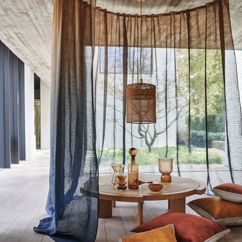 Tessuto Winona Terracotté Kaki Casamance