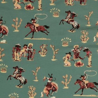 Tessuto Cliftonville Cowgirls Mirage Poodle and Blonde